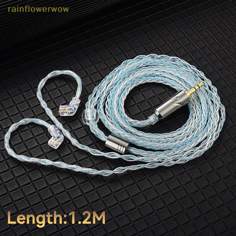 C & B QKZ T1 สายหูฟัง 8 Strand ทองแดงเงิน-plated อัพเกรดสาย 3.5 มม.สายหูฟังสําหรับ ZXN ZXT AK6 ZS10 