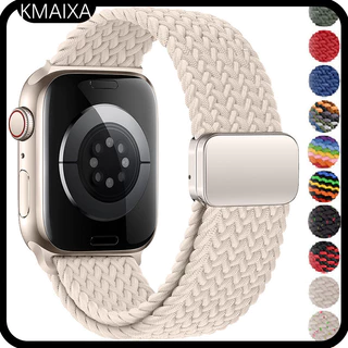สายรัดไนลอนถักยืดหยุ่นสําหรับ Iwatch Apple Watch Ultra 3 2 Series 11 10 9 8 7 6 5 4 SE 3 2 49 46 45 42 41 มม.Smartwatch T800 Ultra I8 Pro Max S8 S9 Ultra 8 MAX 9 PRO S20 T500