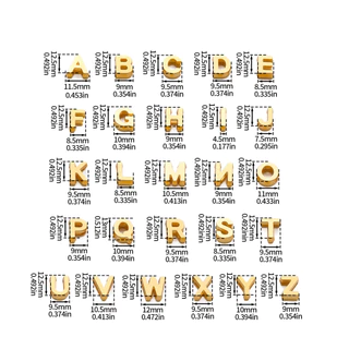 St.kunkka 10-20g ลูกปัดตัวอักษร ABS สีทอง/เงิน รูแบน อะไหล่ตัวอักษร A-Z สำหรับทำสร้อยข้อมือชื่อ DIY งานฝีมือ