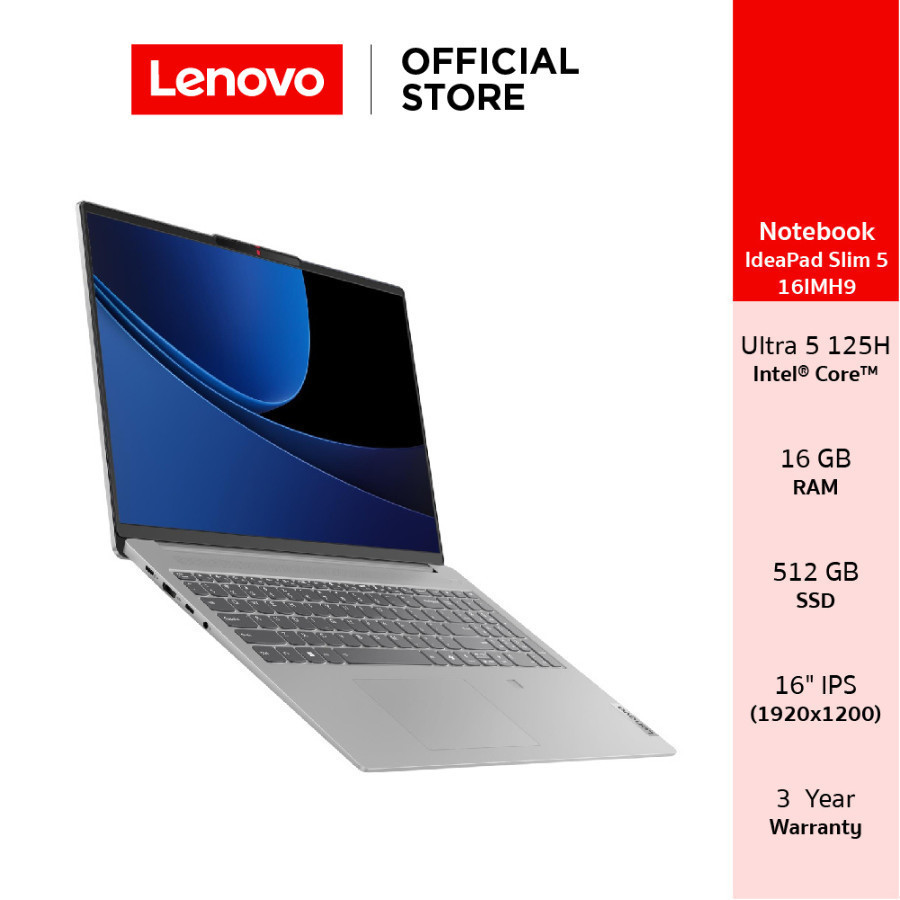 Lenovo Ideapad Slim 5 16IMH9(83DC00A3TA)Notebook Intel Core Ultra 5 125H 16GB SSD 512GB 16" IPS