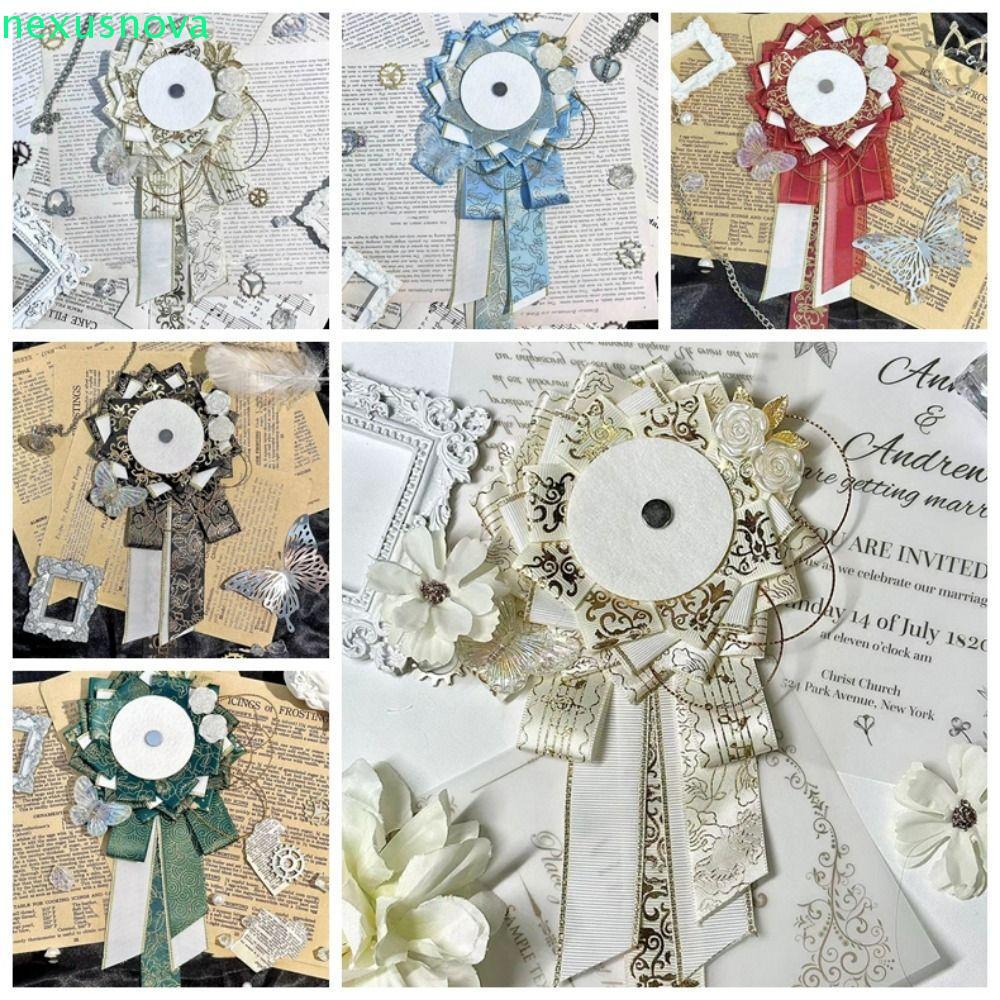 NEXUSNOVA Anime Badge Holder,คอสเพลย์ตกแต่งดอกไม้Pinฐาน,Itaกระเป๋าเติมป้ายดอกไม้Luxury Pin Protector