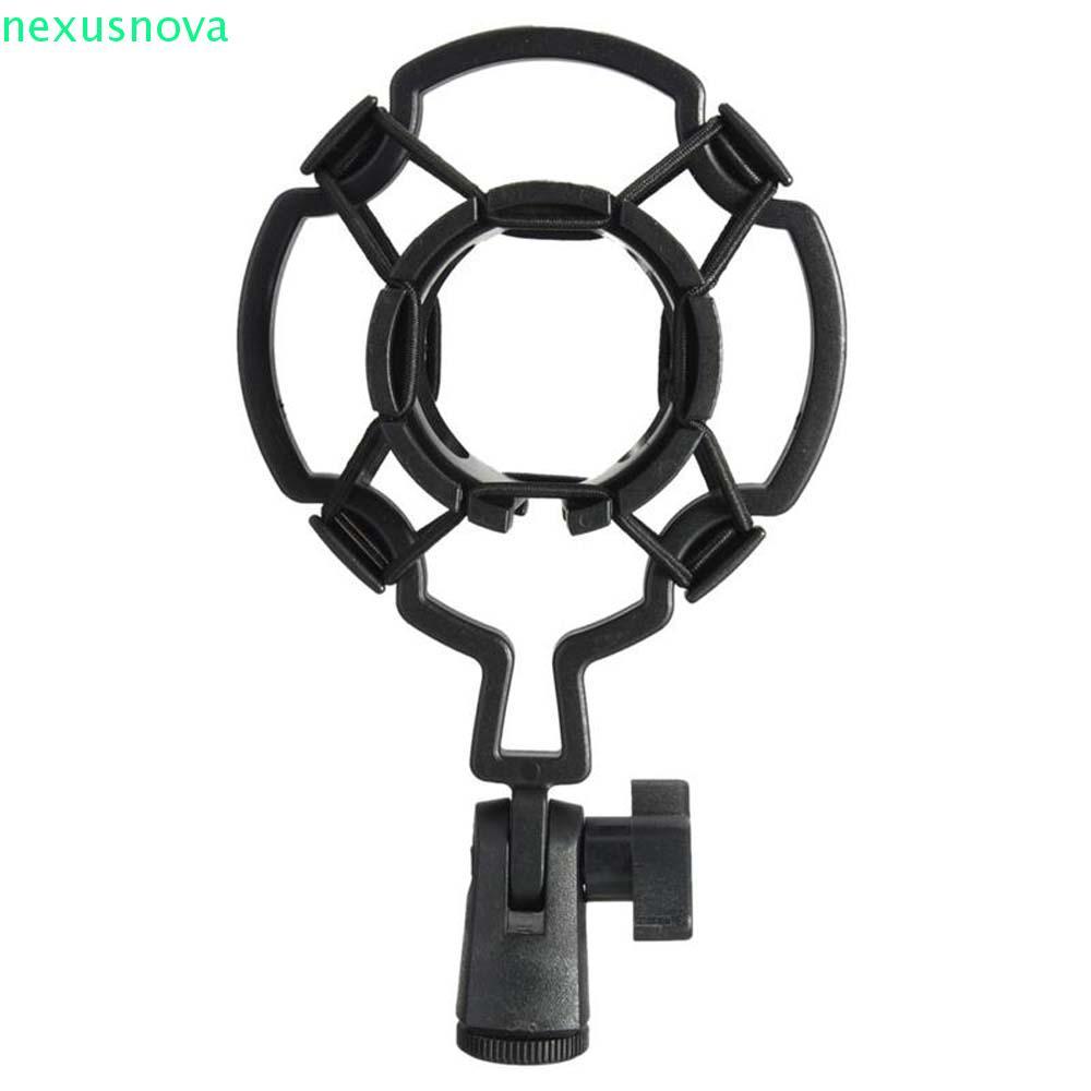 NEXUSNOVA Mic Shock Mount Studio Black ไมโครโฟน Mount Holder Mic Suspension Condenser ขาตั้งไมโครโฟน