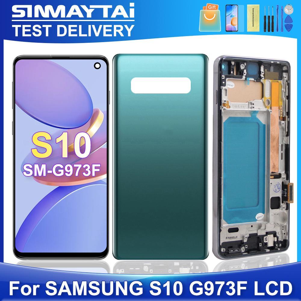 S10 สําหรับ Samsung ทดสอบสําหรับ G973F G973U G973W G973N SCV41 G973C จอแสดงผล LCD Touch Screen Digit