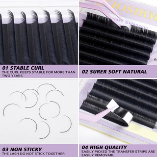 【💖จัดส่งภายใน 24 ชั่วโมง💖】ANJOSIRMA ใหม่ ขนตาปลอมธรรมชาติ 0.10/0.15/0.20C/D, ขนมิงค์เทียม นุ่ม 16 แถว