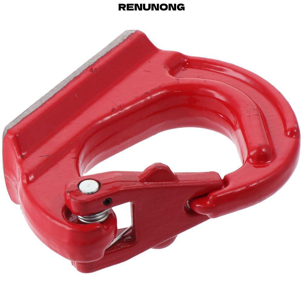 RENUNONG ตะขอยกสําหรับงานหนัก, โลหะผสมเหล็ก 2T G80 Weld-on Anchor Hook, ความจุ 4400lbs สีแดงพร้อมตะข
