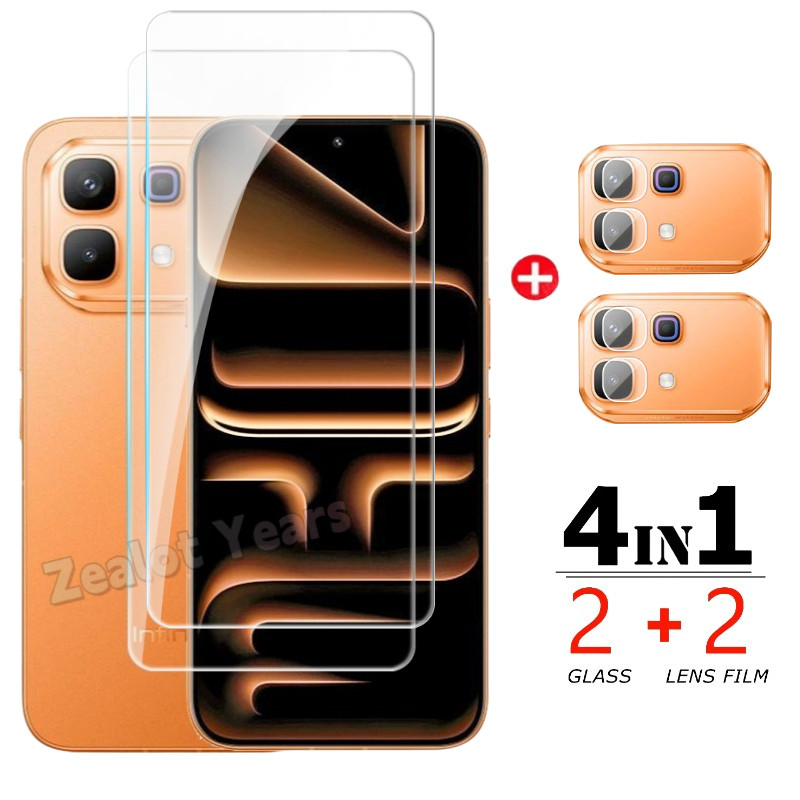 4in1 ป้องกันหน้าจอสําหรับ Infinix Note 60 Pro 5G Note60 Note60Pro ฟิล์มกระจกนิรภัยใส Soft Fibre แก้วกล้องเลนส์ป้องกันฟิล์ม