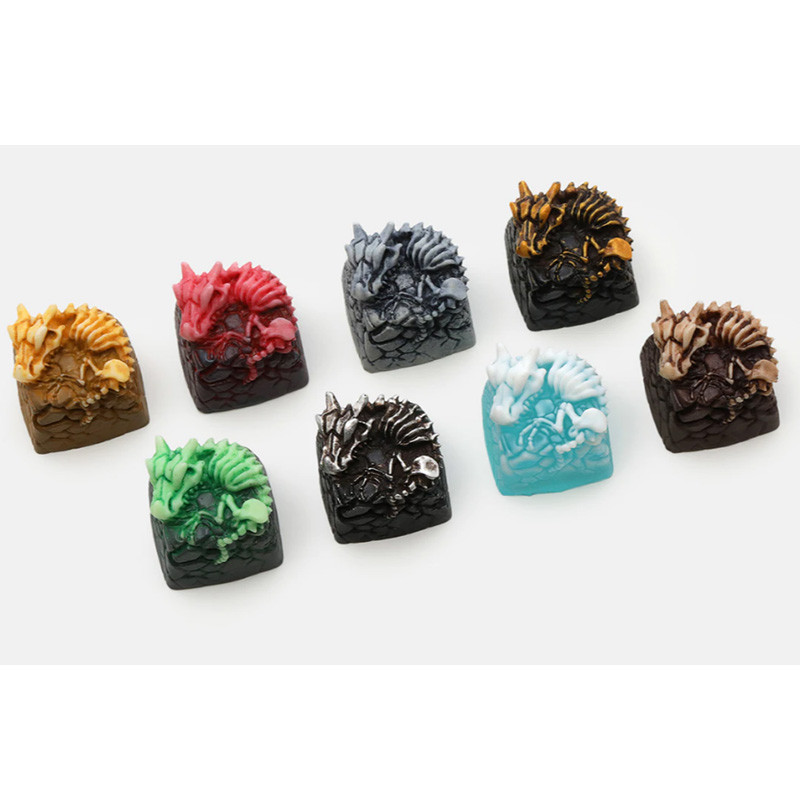 keycap ไทย gmk keycap ชุดเย็น Art Handmade Resin Keycap Ghost Mechanical Keyboard Keel