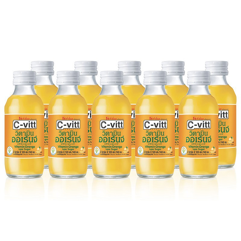 ซีวิทเครื่องดื่มวิตามินออเร้นจ์ 140มล. แพค 10 C Vitt Vitamin Orange 140ml. Pack 10 [หมายเลขบาร์โค้ด 