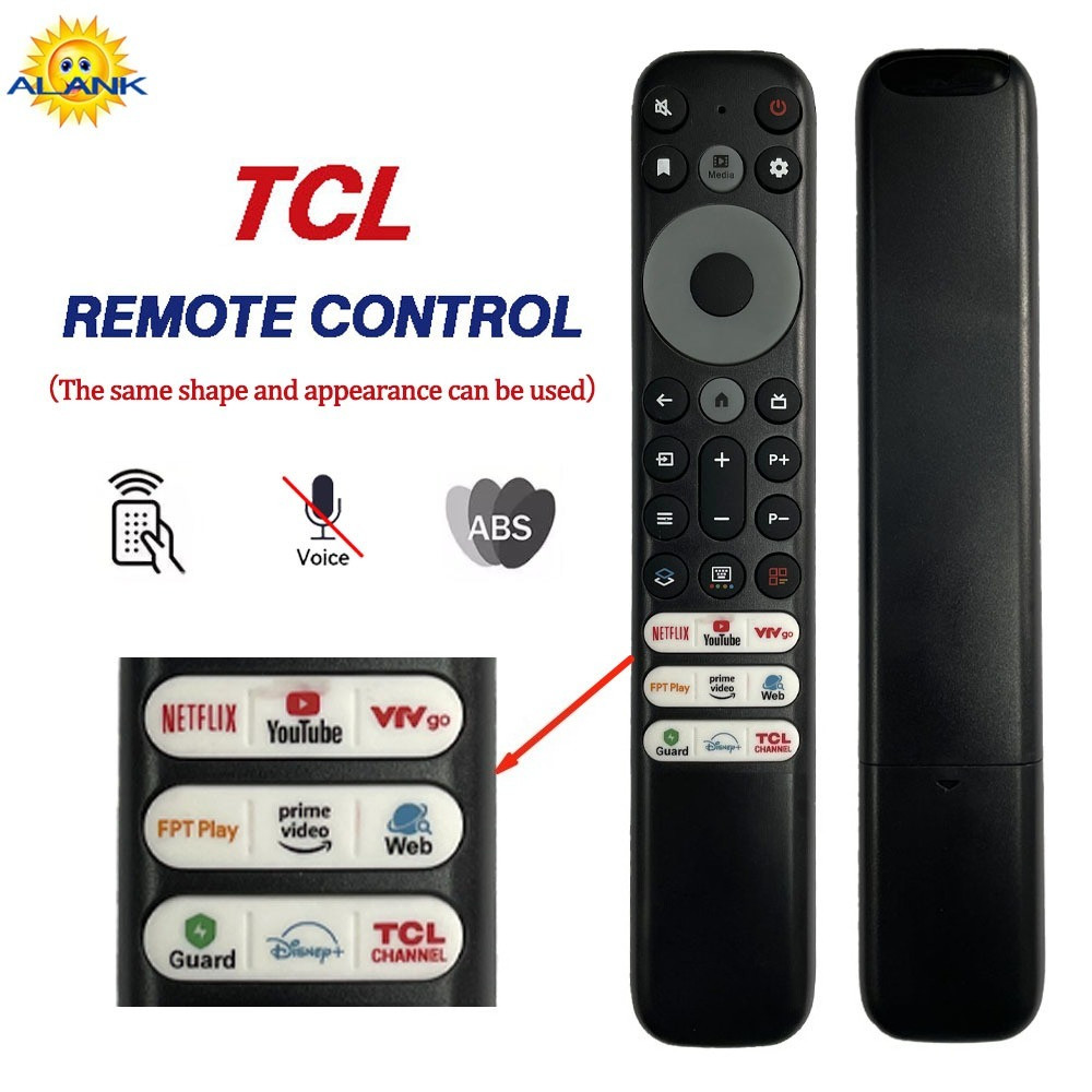 ALANK TCL TV Remote Control – ใช้งานร่วมกับ RC902V, RC901V, FMR1/FMR2/FMR4/FMR6/FAR1 รุ่น & 50/55/75