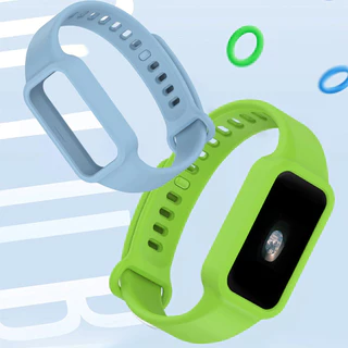 สายรัดกรณีซิลิโคนกีฬา for Xiaomi Mi Band 9 Active/Redmi Band 3 ป้องกันหน้าจอป้องกันกระแทกป้องกันกระแทกยาง
