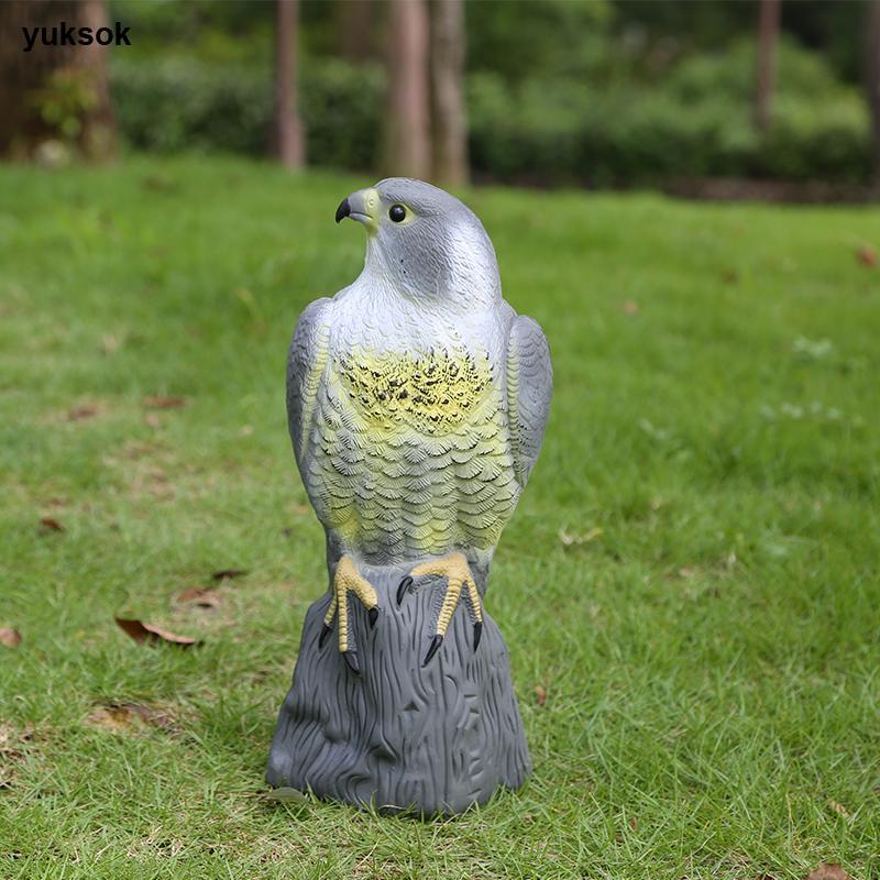 [yuksok] ที่สมจริง Falcon หุ่นไล่กาสัตว์ Falcon Decoy Weed Pest Control Falcon