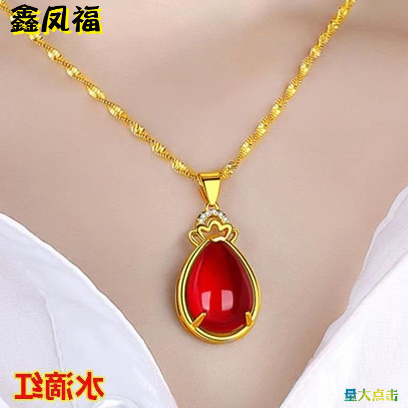 沙金吊坠铜镀金水滴转运珠吊坠复古时尚饰品配Sand gold pendant copper gold-plated water drop transfer bead pendan DQ9Ncr2A3o