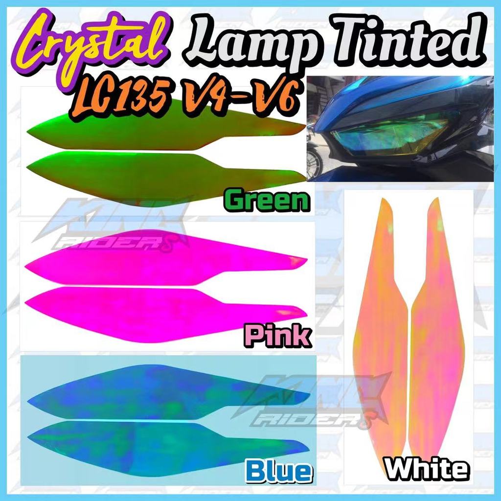 โคมไฟตาคริสตัล Tinted LC135 V4 / V5 / V6 / V7 & Y15ZR v1 / v2 สี Mata Lampu สติกเกอร์สัญญาณ PNP Y15 