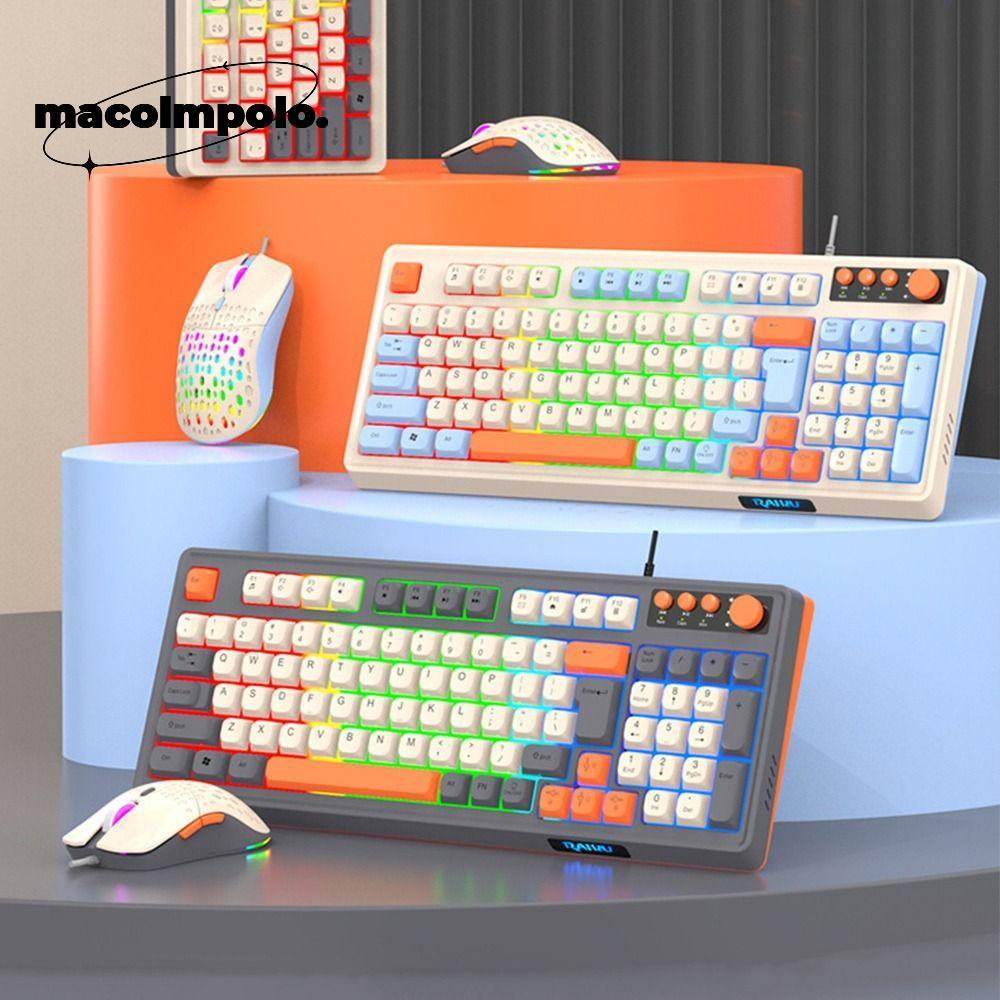 คีย์บอร์ดเมาส์ชุด,คีย์บอร์ด RAID T98,แสง 98 เค้าโครงกุญแจสีรุ้งสํานักงานคีย์บอร์ดสํานักงาน