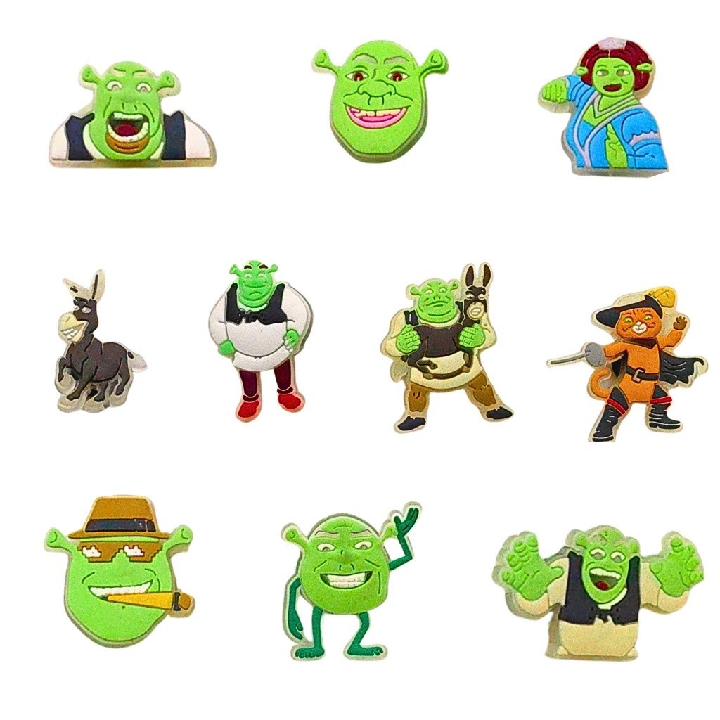 GLOWING CHARM: SHREK GREEN MONSTER - CUTE SLIPPERS CHARM