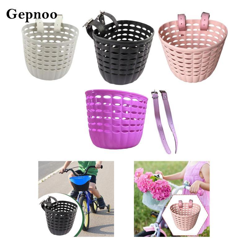 Gepnoo Kids Bike Basket Balance Bike Organizer Boys Girls Small Storage Basket