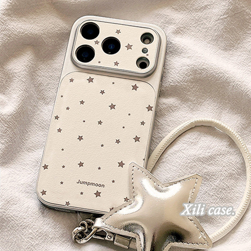 ดาวสีขาวสีน้ําตาลสําหรับ ไอโฟน 17โปรแม็กซ์ เคสโทรศัพท์มือถือสําหรับ ไอโฟน16มือโปร ใหม่ 15มือโปร ซอก 16 เกาหลีใต้ 13 ผู้หญิง 14 หน้าต่างขนาดใหญ่ 17 รวมทุกอย่างฝาครอบป ราคาถูก Shopee Lazada