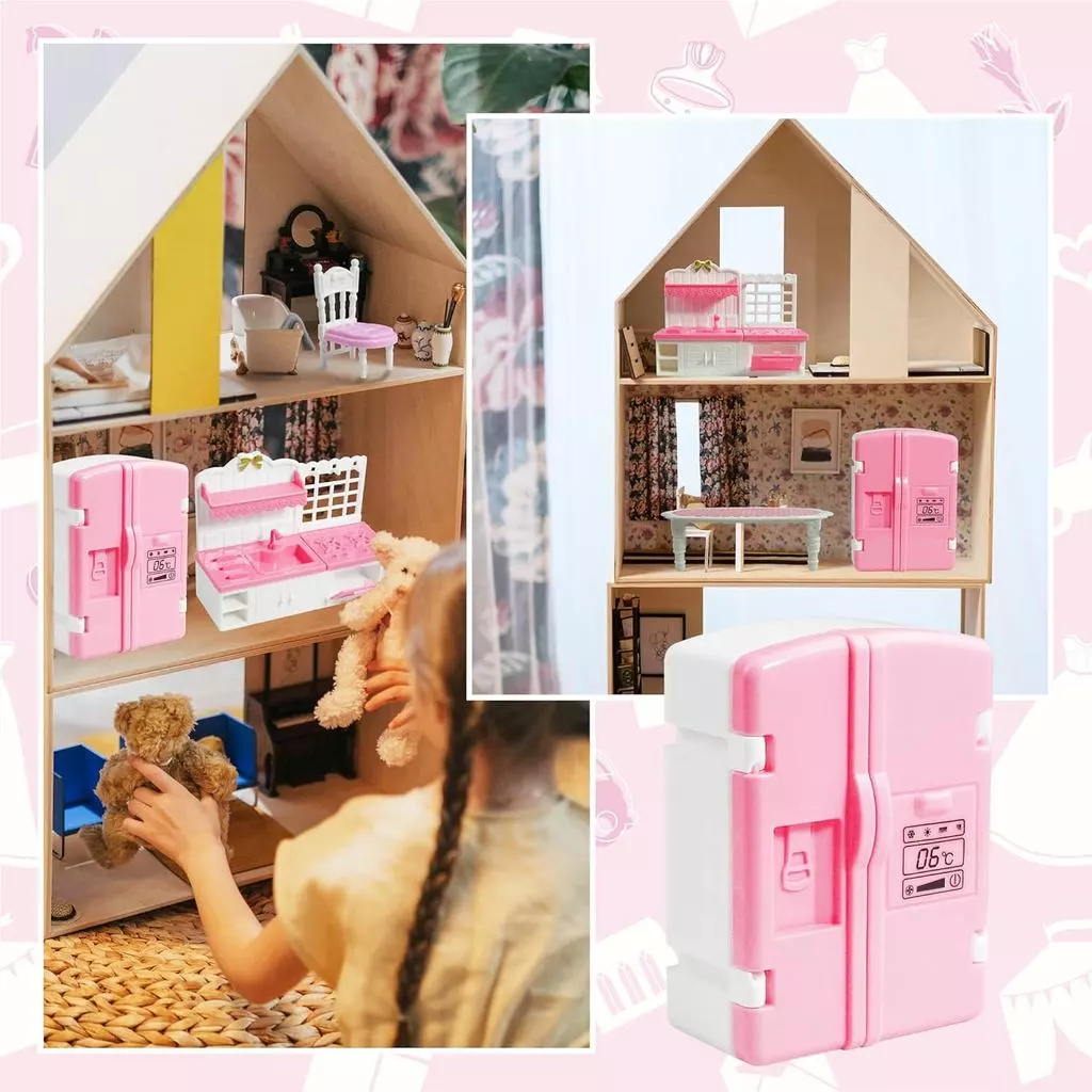 ชุดเฟอร์นิเจอร์ตุ๊กตา 1:12 อุปกรณ์เสริมสำหรับบ้านตุ๊กตา thumbnail 9