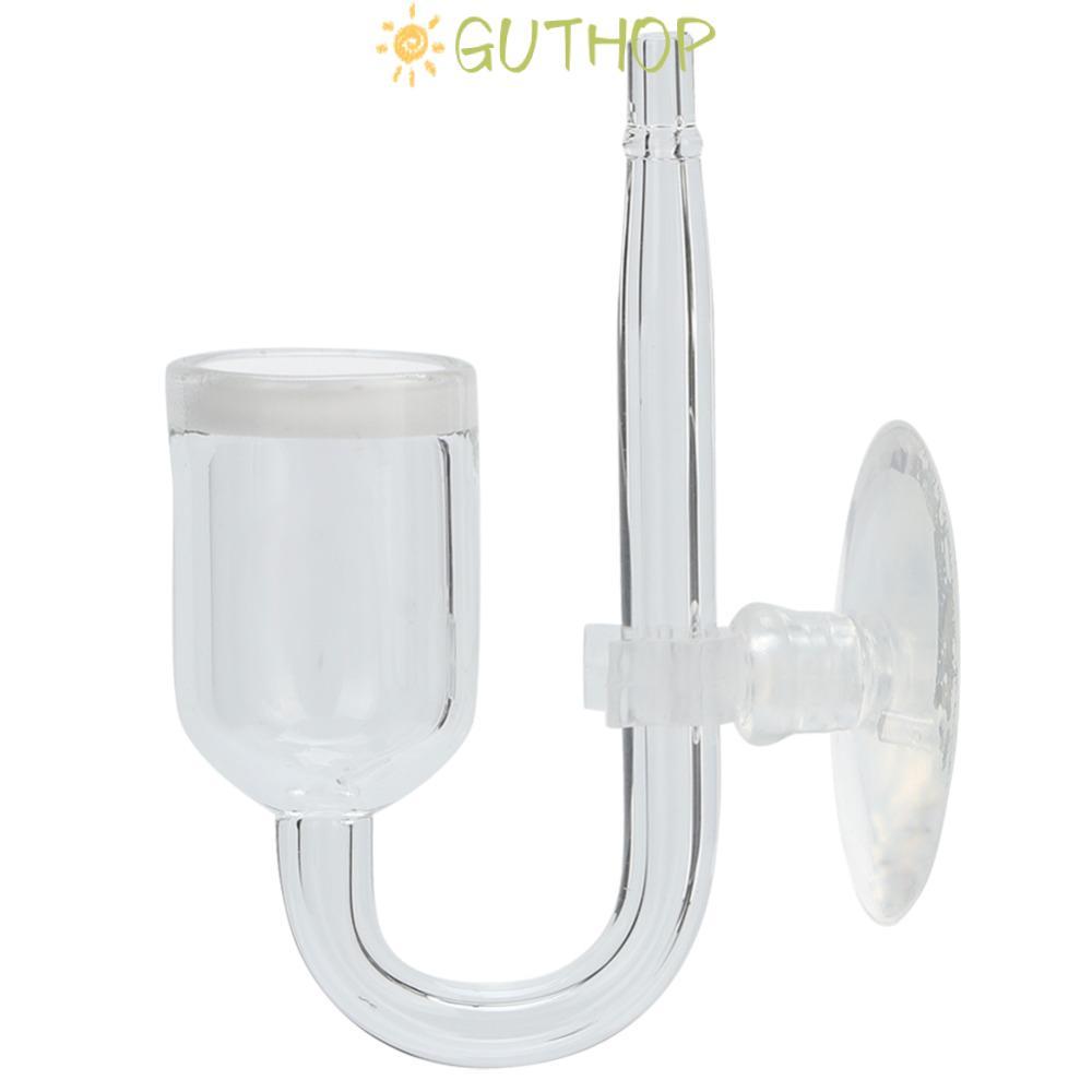 GUTHOP Glass Aquarium CO2 Refiner, Mini ขนาดแก้ว CO2 ละลาย Diffuser,ทนทาน Diffuser สูงโปร่งใส CO2 At
