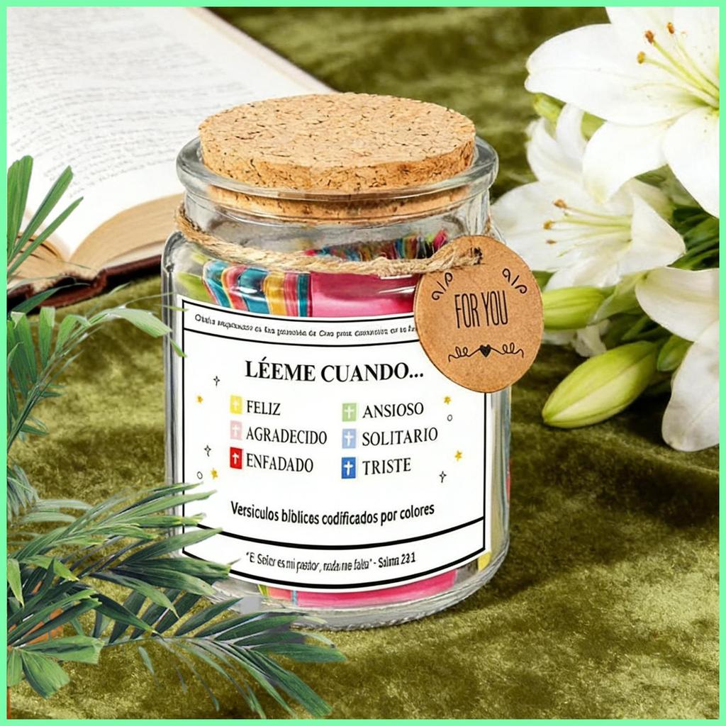 Bible Verse Jar สเปนสําหรับชาย Christian อุปกรณ์สวดมนต์คริสเตียน Jar สําหรับผู้หญิงผู้ชายสะสมโต๊ะ sh