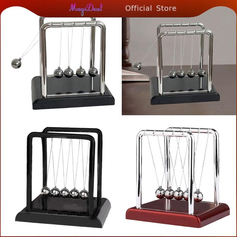 MagiDeal Newton Cradle Pendulum Balls Balance Ball ของเล่นเพื่อการศึกษาสําหรับเด็กสําหรับห้องนั่งเล่