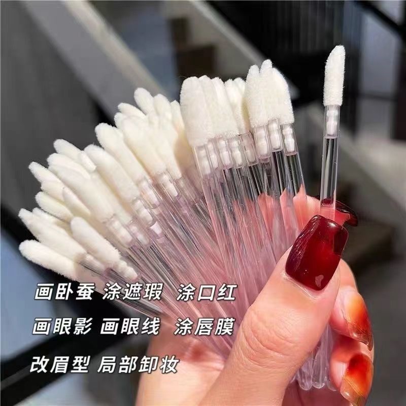 一次性唇刷棒唇刷口红刷便携唇釉化妆刷美妆工具新款遮瑕腮红通用3.10Disposable Lip Brush Stick Lip Brush Lipstick Brush Portable Lip G