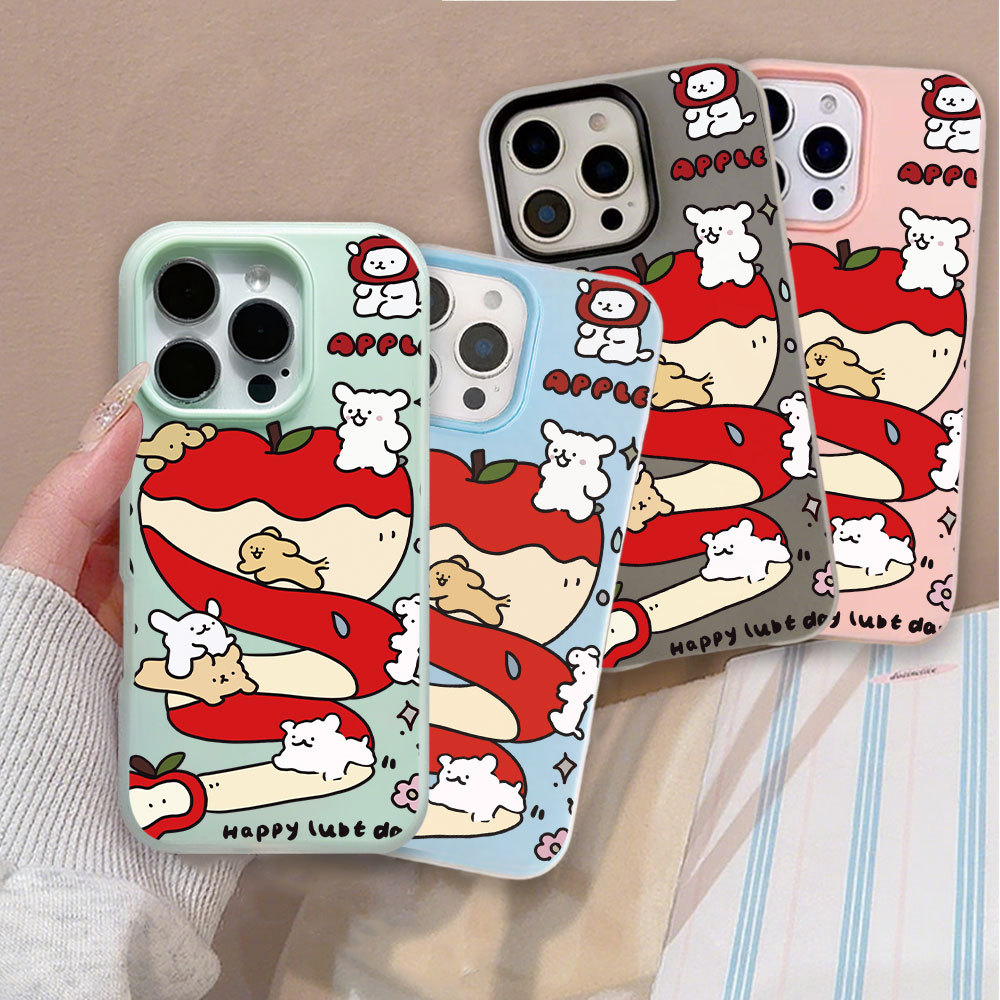 Red Apple Puppy Case 2 in 1 สําหรับ Redmi 15 15C หมายเหตุ 14 13 Pro 14C 13X 13C A3 A1 11S 12C 10C No