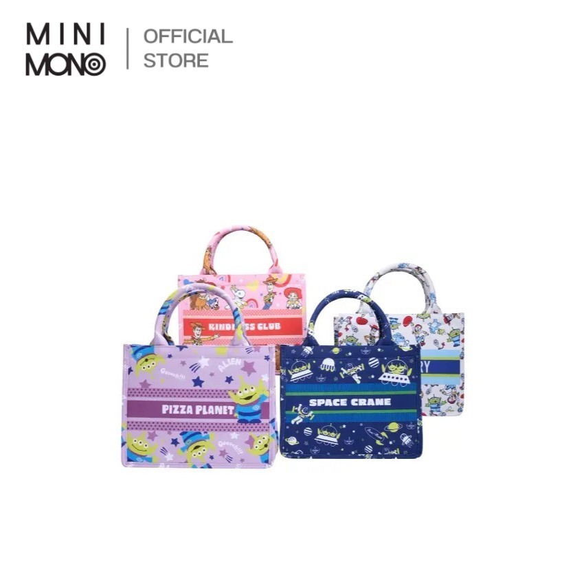 MINI MONO กระเป๋าโท้ท Toy Story ไซส์ L ลิขสิทธิ์ Disney ยูนิเซ็กส์ น้ำหนักเบา จุของได้ พกพาสะดวก