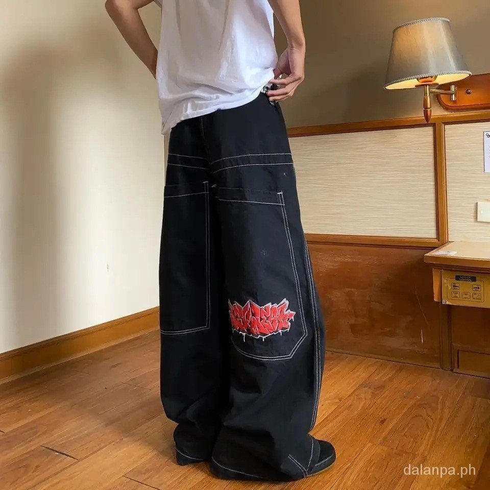 X-MENRetro street JNCO กางเกงยีนส์ unisex hiphop กางเกงยีนส์ขากว้างเก้านาที ITWZ Q2PQ