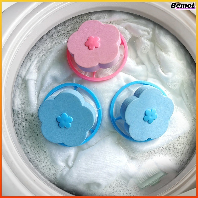 Bemol ถุงตาข่ายกรองสิ่งสกปรกเครื่องซักผ้า ดักจับขนสัตว์ เส้นผม เศษผ้า ป้องกันท่อตัน ใช้ซ้ำได้