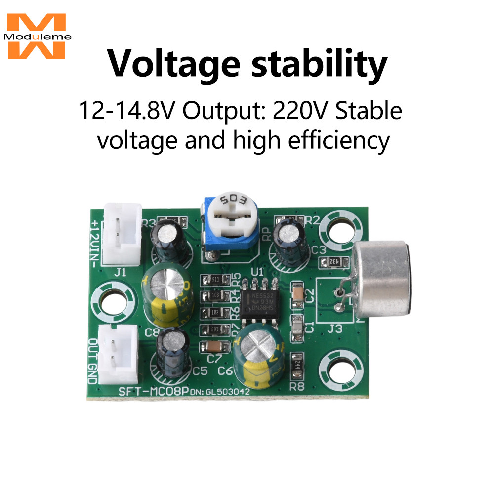 DC9-15V High-Fidely ไมโครโฟน Pickup โมดูลความต้านทานเสียงรบกวน-Canceling ไมโครโฟนเครื่องขยายเสียง