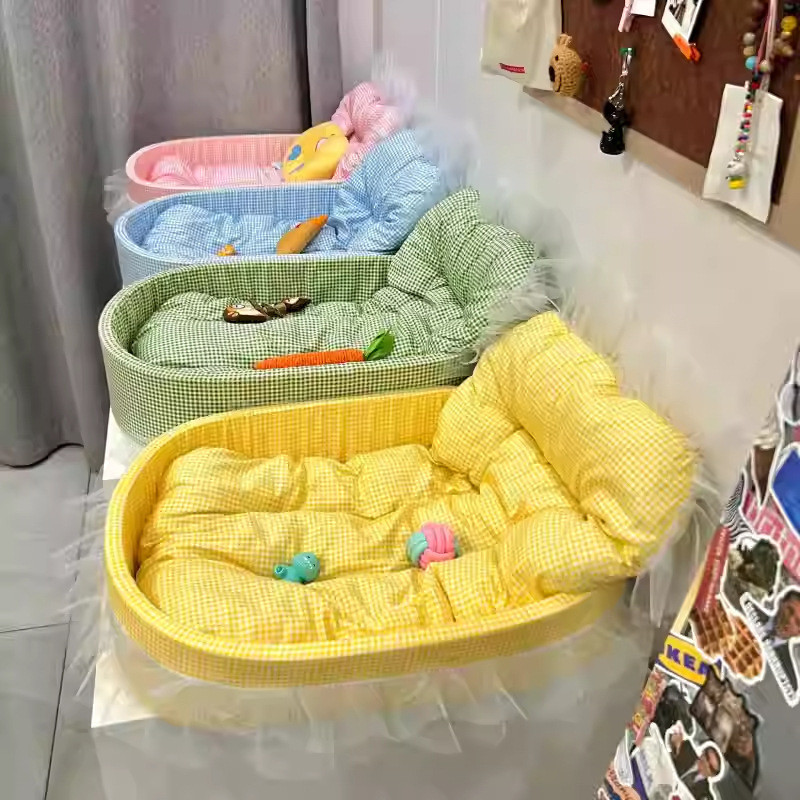 สุนัขสัตว์เลี้ยงที่น่ารักสี่ฤดูสากลอ่อนนุ่มสีสันแมวครอกลึกสัตว์เลี้ยงของใช้ในครัวเรือน