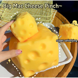 3PCS Square ชีส Pinch ความดัน Ball 2026 ใหม่ Decompress Relax Vent Ball สํานักงานตกแต่งบ้าน Viscous ช้า Rebound ของขวัญสําหรับผู้ใหญ่เด็ก