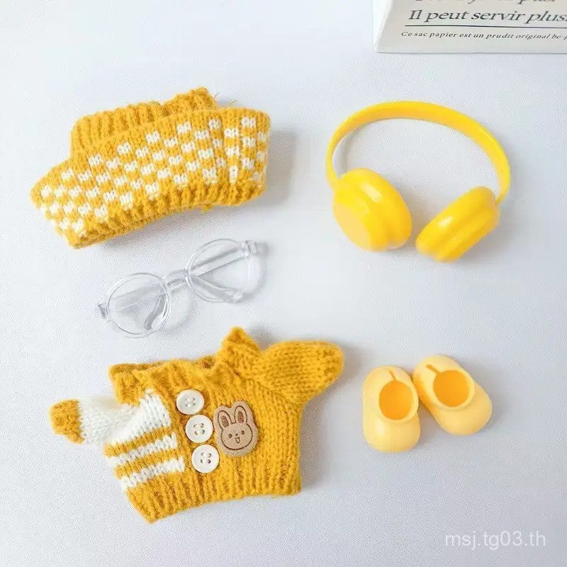 สําหรับ 15-17 ซม.v1v2 Labubu เสื้อผ้าเครื่องแต่งกาย Lafu นั่ง Party Bear ผ้าพันคอหมวกกระเป๋าตุ๊กตาอุปกรณ์เสริมน่ารักตกแต่ง
