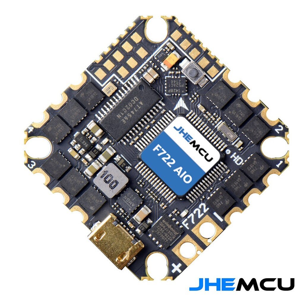 J3 [AIO 25x25] JHEMCU GHF722AIO-HD 40A AIO Flight Controller F722 FC Baro OSD BlackBox 4in1 ESC 2-6S