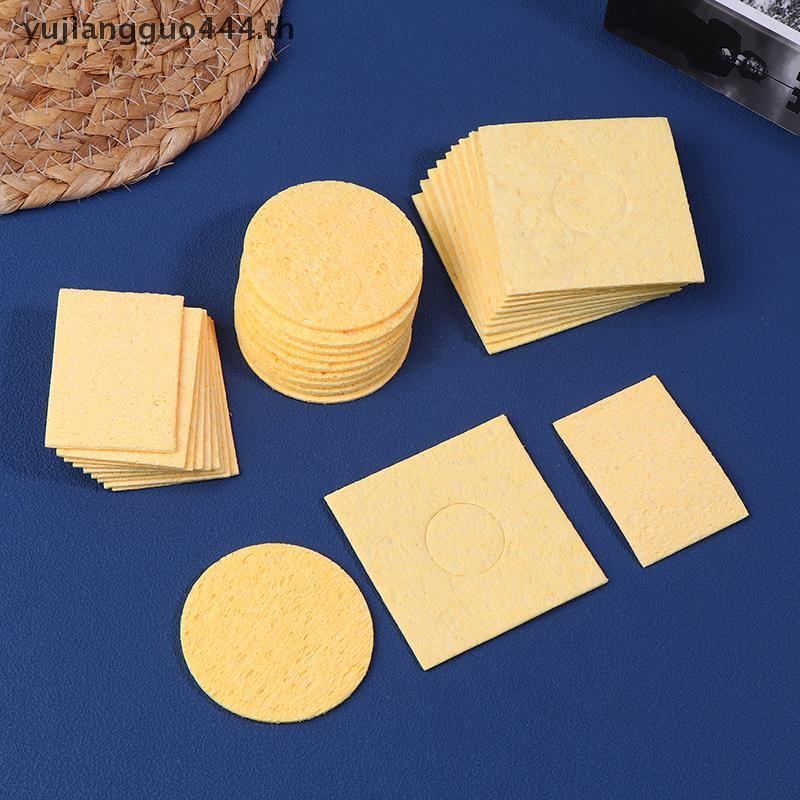 # yuyu # 10 ชิ้นทําความสะอาดฟองน้ําทําความสะอาดสําหรับการเชื่อมด้วยไฟฟ้าบัดกรีปลายเหล็กทําความสะอาดฟ