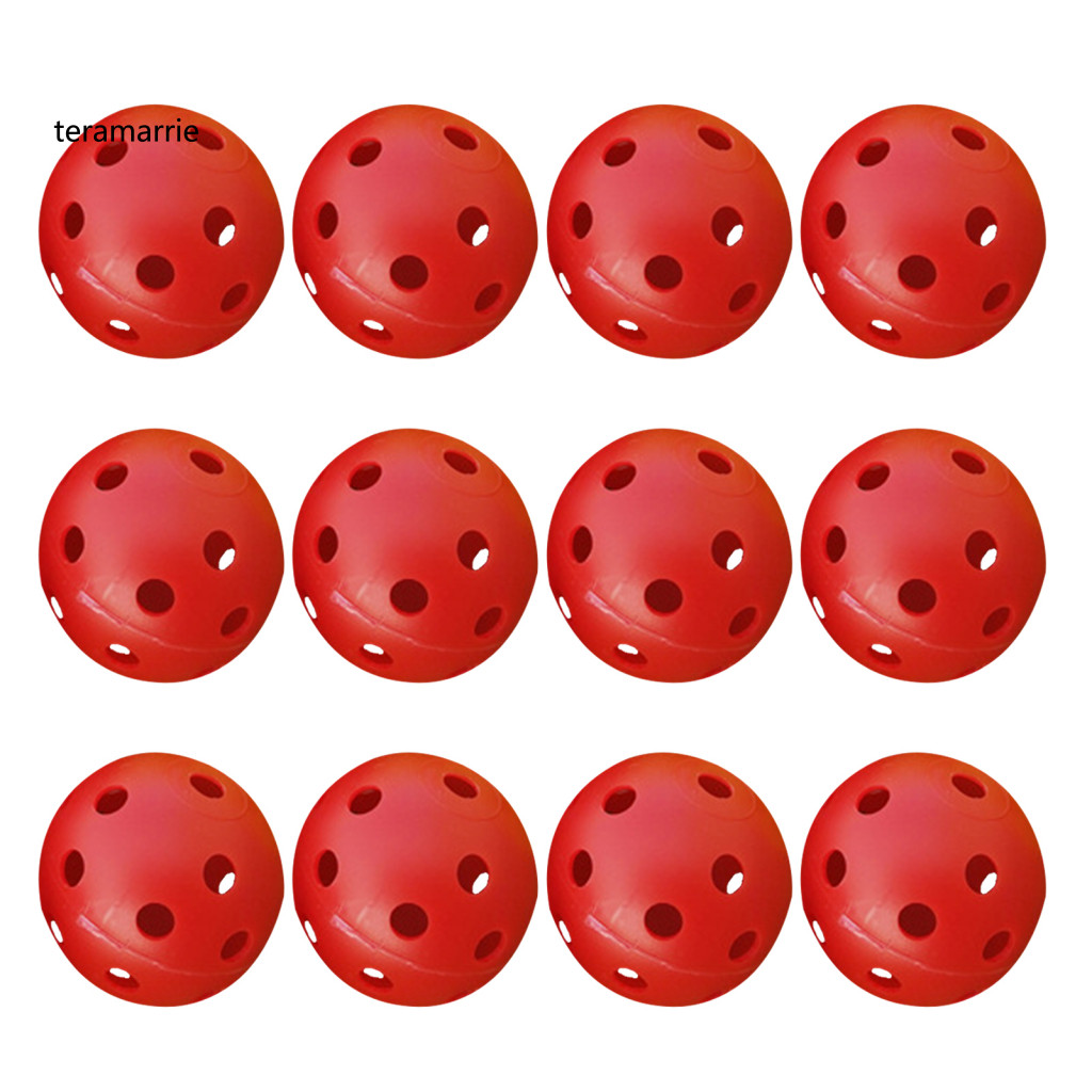 [TR] 12 ชิ้นในร่มกลางแจ้ง Hollow Golf Practice Training Balls สําหรับผู้ชายผู้หญิงเด็ก