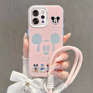 เคส Vivo V70 Case เคสลายการ์ตูนคู่รักน่ารัก มิกกี้ มินนี่ เมาส์ แบบด้าน กันกระแทก พร้อมสายคล้องโทรศัพท์ ขอบซิลิโคนอ่อนนุ่ม เคสโทรศัพท์สำหรับสาว ๆ นักเรียน