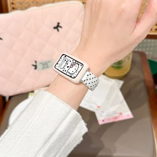 Polka Dots สายรัดซิลิโคนสําหรับ Huawei Band 11 Pro 10 9 8 สร้อยข้อมือสําหรับ Honor Band 9 NFC สายรัดข้อมืออุปกรณ์เสริม