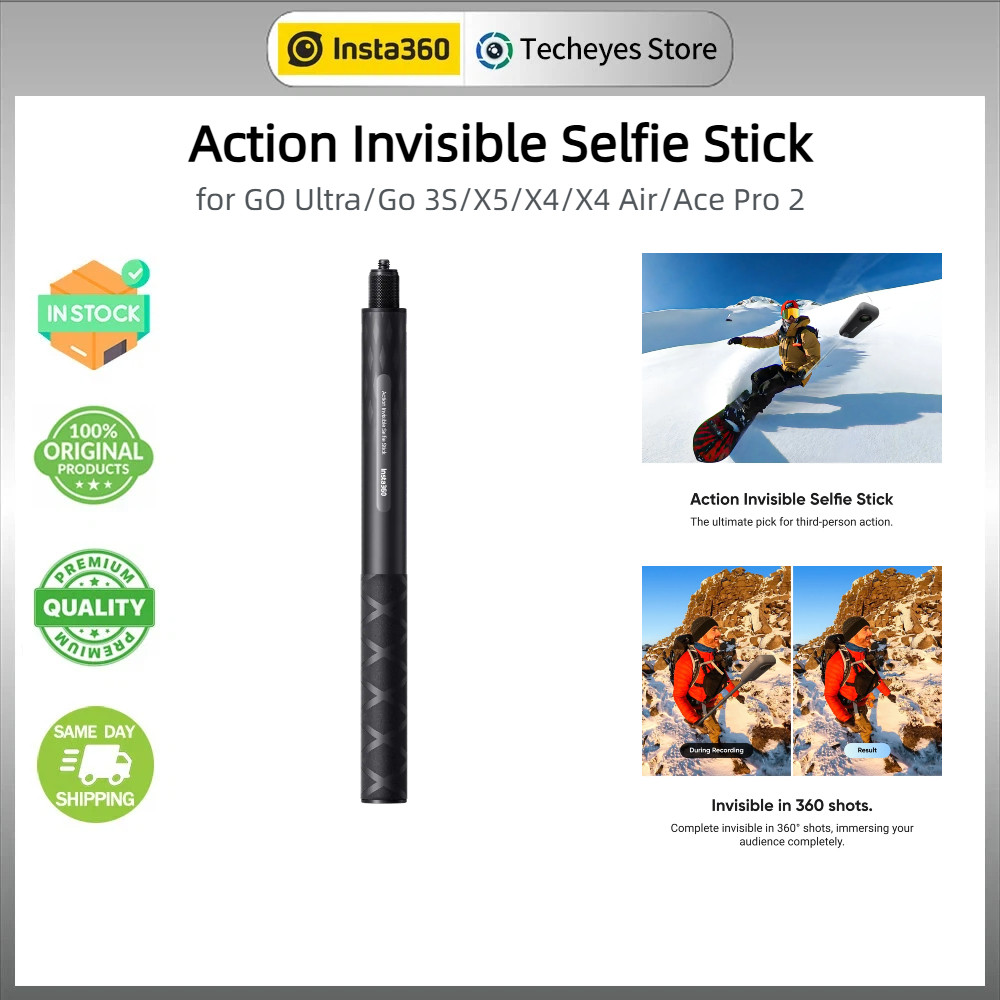 Insta360 Action ไม้เซลฟี่ที่มองไม่เห็นสําหรับ lnsta360 X5/X4 Air/X4/Ace Pro2/Ace Pro/GO Ultra/GO 3S/
