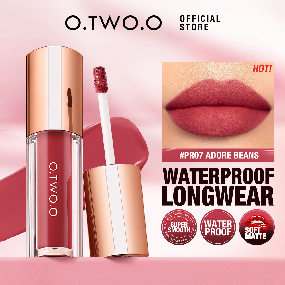Preferred Ready Stock#O.TWO.O.O Silky Delicate Soft Mist Makeup Effect 8 Colors Lip Glaze Non-Stick 