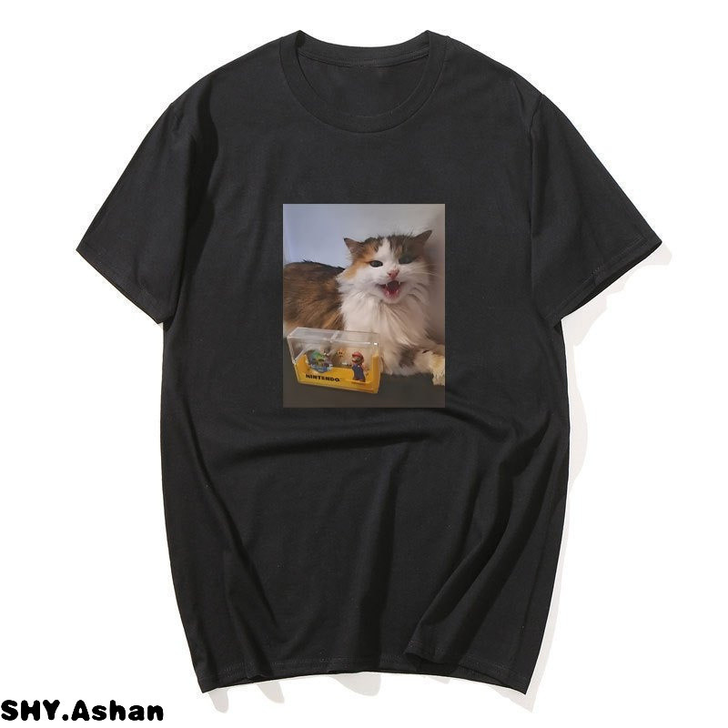 แฟชั่นForsaken Skin 007n7 Love Cat T Shirt Men Women Game Cosplay Tshirt Funny Graphic Tees Cotton S