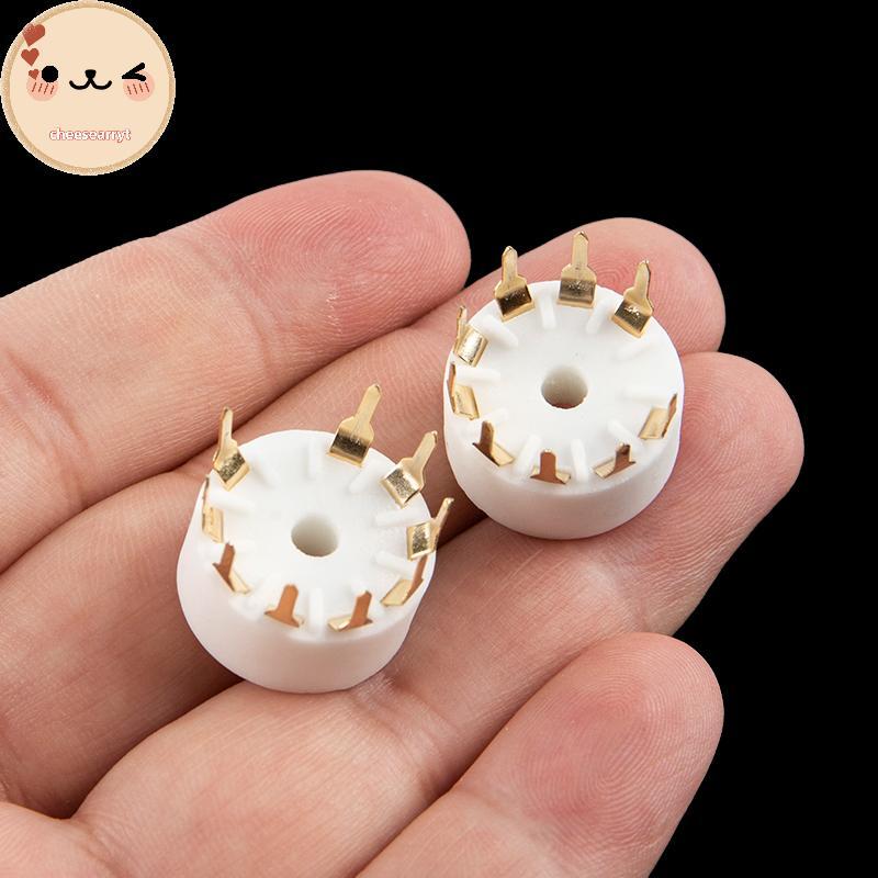 Chee 5 ชิ้นเซรามิค 9pin B9A PCB Mount Tube Soet 12AX7 12AT7 Hifi Audio Vintage AMP EN