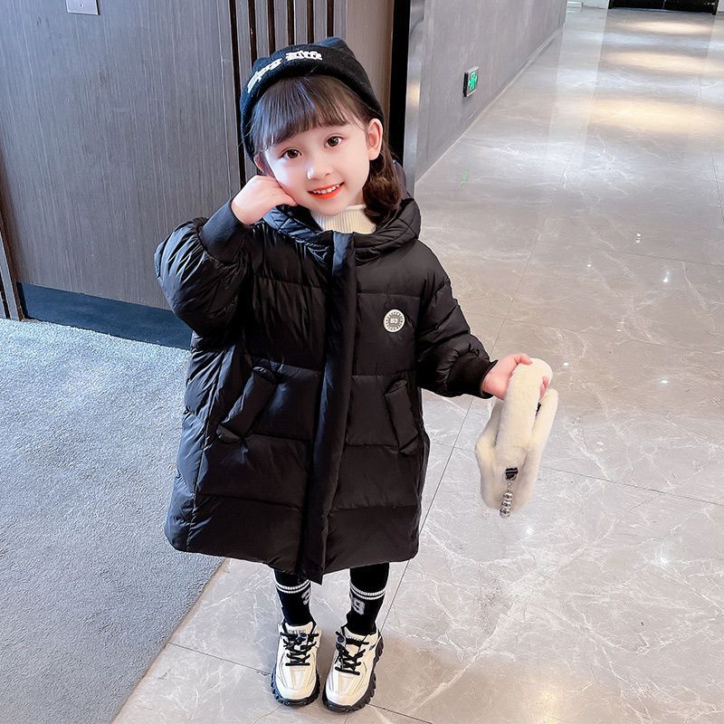 เป็ดสีขาวลงเด็กฤดูหนาวลงแจ็คเก็ตยาวพิเศษแฟชั่นหนารูปแบบใหม่แจ็คเก็ตเสื้อผ้าฤดูหนาวเด็ก2025หญิงแฟชั่น