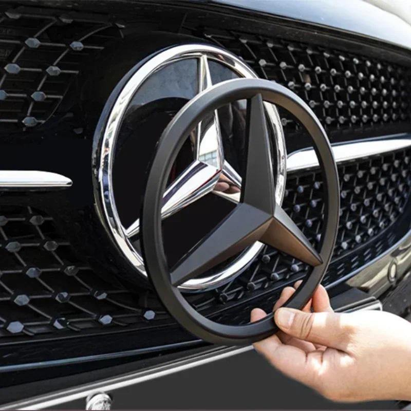 1ชิ้นABSรถด้านหน้ากระจังหน้าป้ายสำหรับMercedes Benz W204 W205 W210 W211 W212 W213 C EคลาสGLA GLK ML 