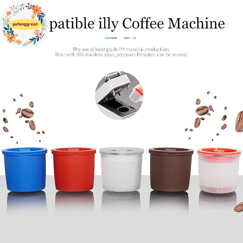 Pufanggreat ถ้วยกาแฟแคปซูลรีฟิล Compatible Illy Machines Refill Coffee Filte TH