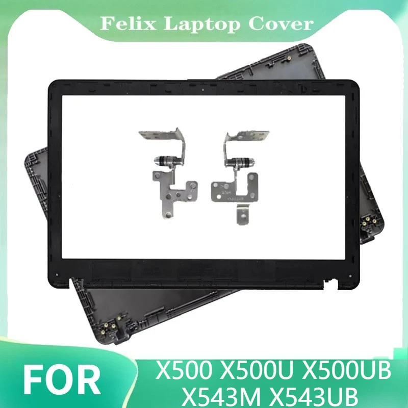 สําหรับ X500 X500U X500UB X543M X543UB แล็ปท็อปใหม่ LCD ปกหลังด้านบนกรณีด้านหน้า Bezel บานพับ