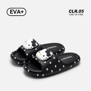 Flip-flop จริงจาก Sanrio สไตล์การ์ตูนสำหรับผู้หญิง ออกแบบมาเพื่อฤดูร้อน มีฟังก์ชันกันลื่นใช้ได้ทั้งภายในและภายนอก