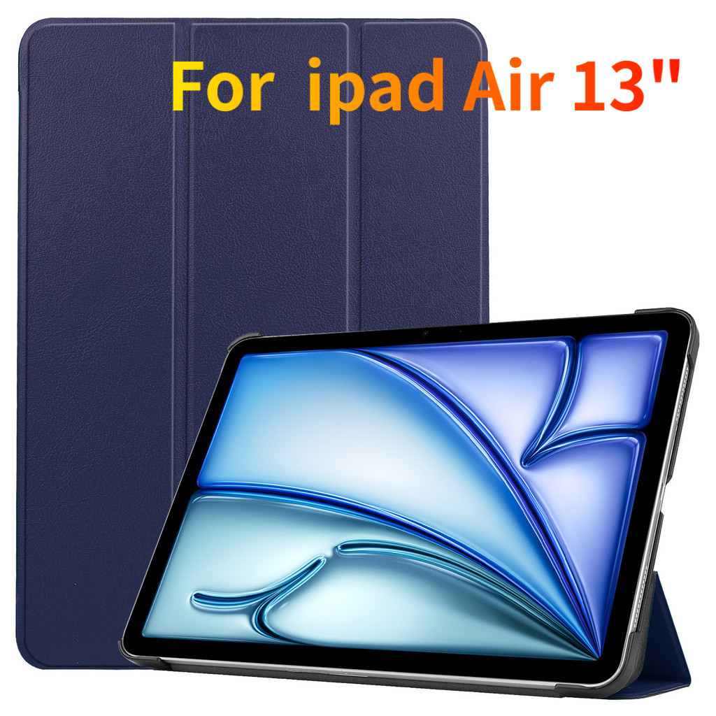Tri-พับ PU หนังสําหรับ 2026 iPad Air 13 M4 M3 A3462 A3269 A3268 M2 A2899 Hard PC Matte Cover