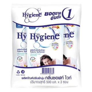 [1แพ็ค3ถุง] Hygiene ไฮยีน น้ำยาปรับผ้านุ่ม มีหลายสูตรให้เลือก ขนาด 500มล.